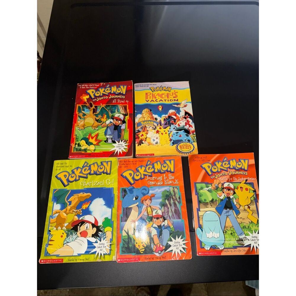 Lot of 5 Vintage Scholastic Pokémon Chapter Books Paperback 1990s Nintendo